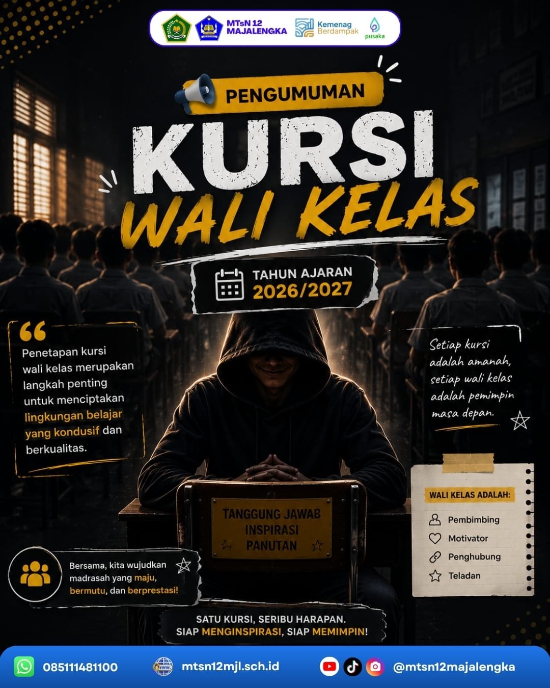 Siap Menginspirasi dan Memimpin: MTsN 12 Majalengka Umumkan Formasi Wali Kelas Tahun Ajaran 2026/2027